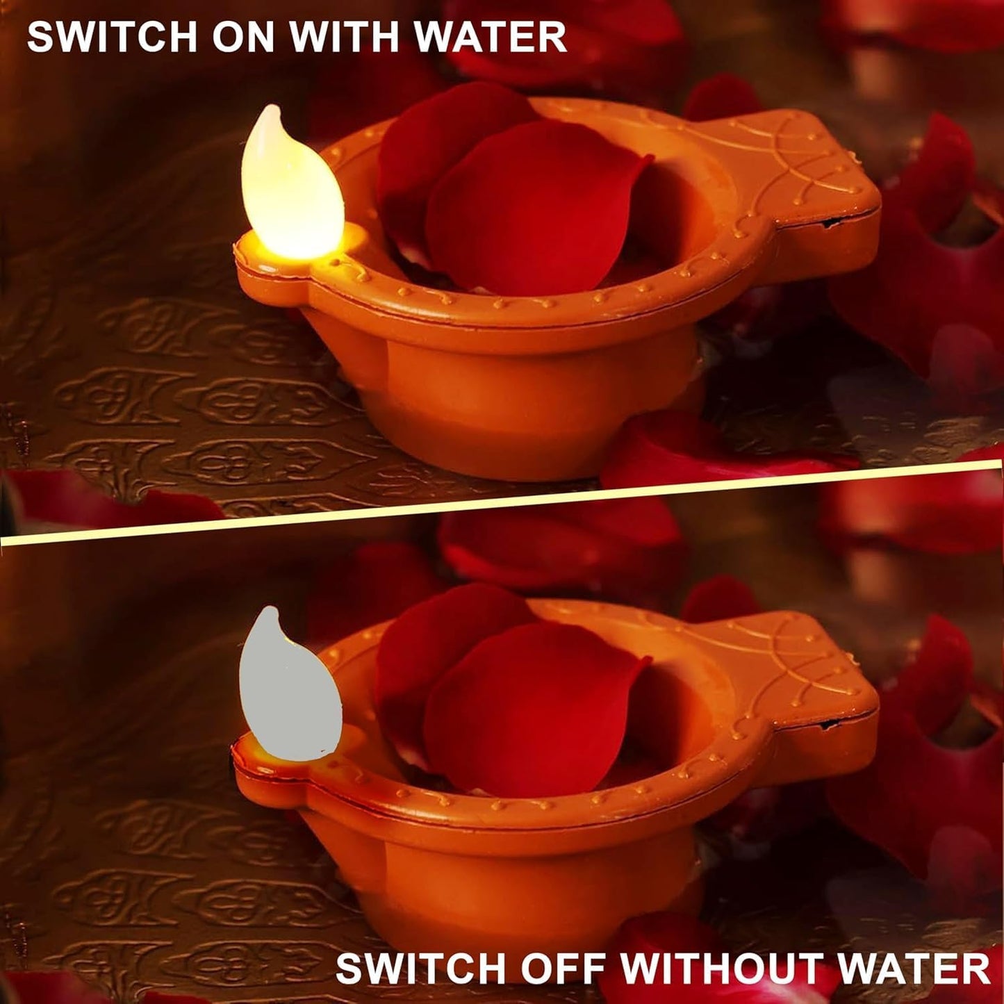 Water Sensor LED Diya (Pack of 12)