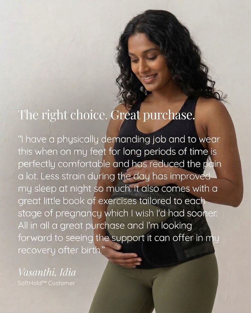 SoftHold™ The ORIGINAL Maternity Support Belt for Pregnant Women (Black)