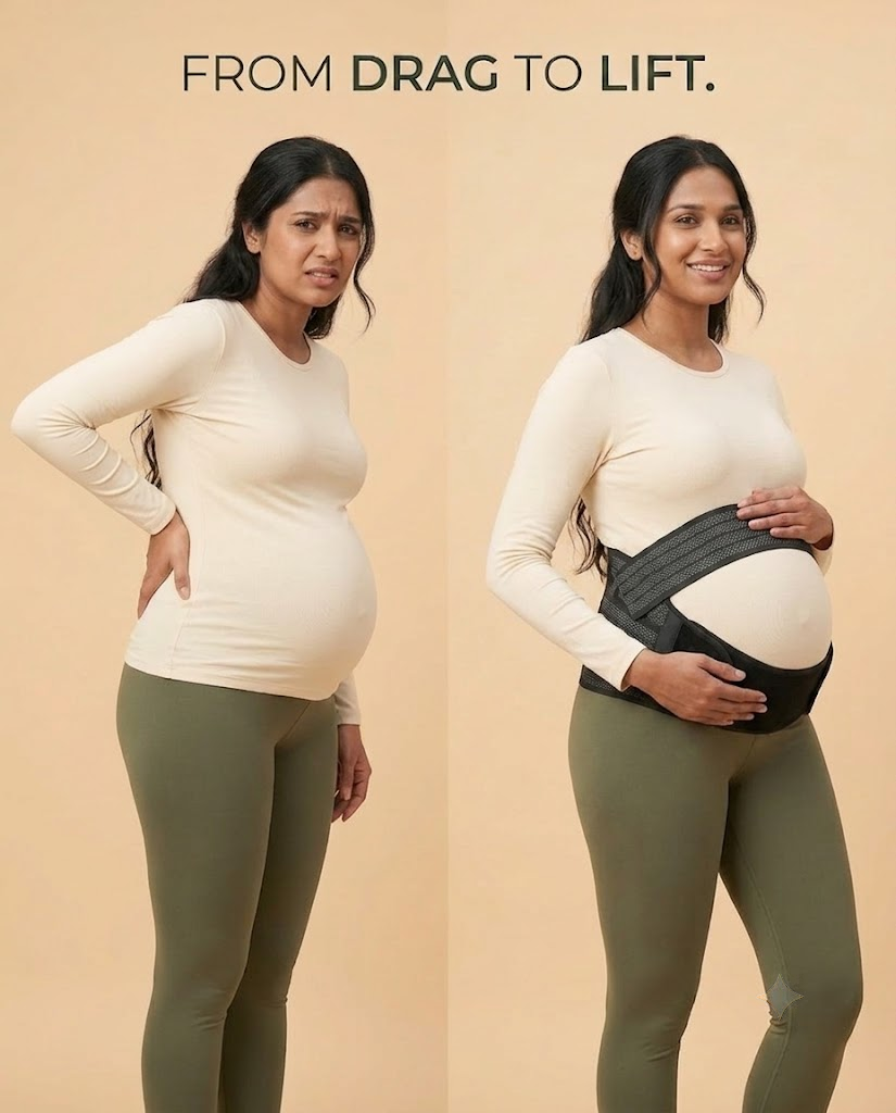 SoftHold™ The ORIGINAL Maternity Support Belt for Pregnant Women (Black)