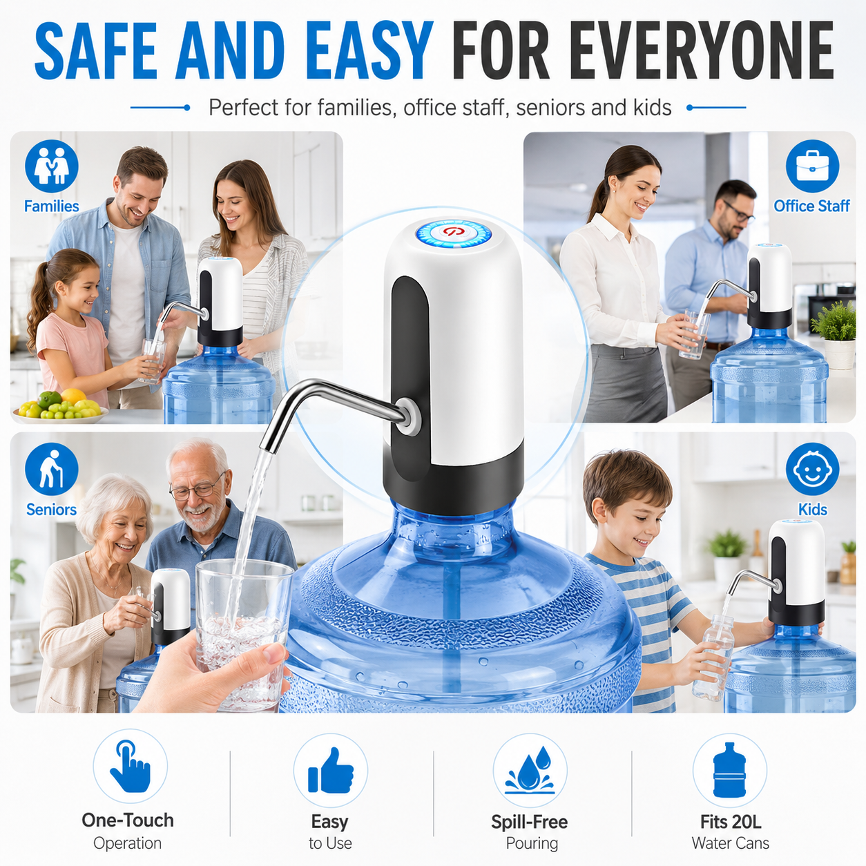 Wireless Automatic 20L Water Can Dispenser