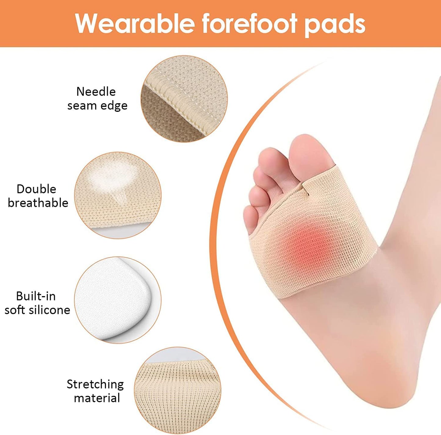 Forefoot Pad for Pain Relief (1 Pair)