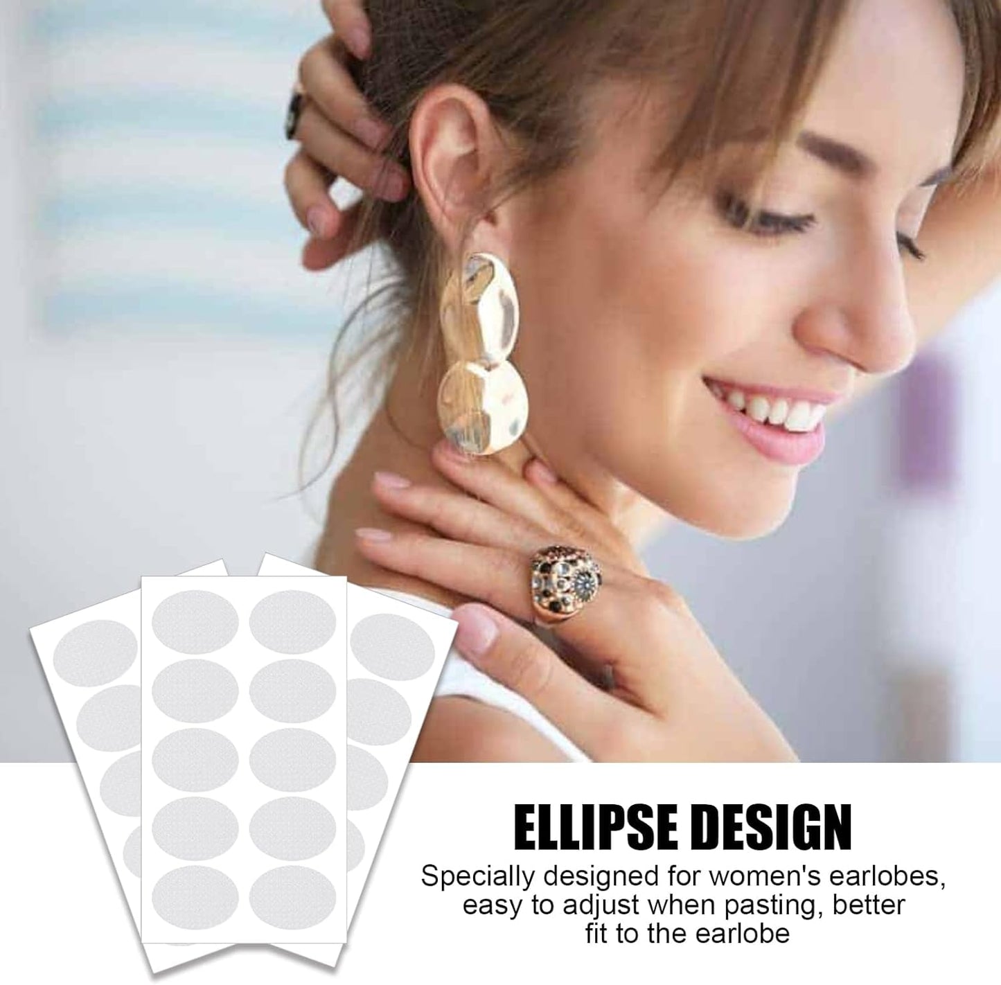Invisible & Waterproof Ear Lobe Support Patches (Pack of 30)