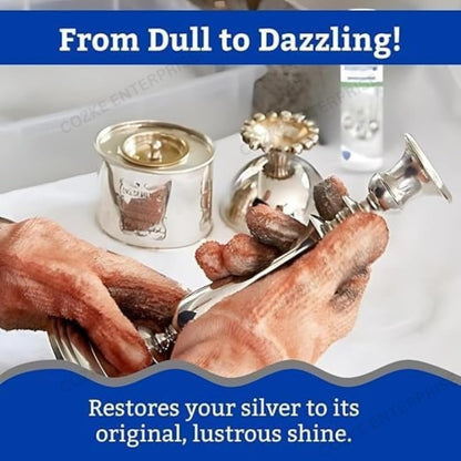 Premium Silver Deep Cleaner Liquid for Jewellery, Pooja Items, Coins & Utensils | Powerful Fast-Acting Tarnish Remover | No Scrubbing, No Scratches, No Silver Loss | Brilliant Instant Shine | (1)