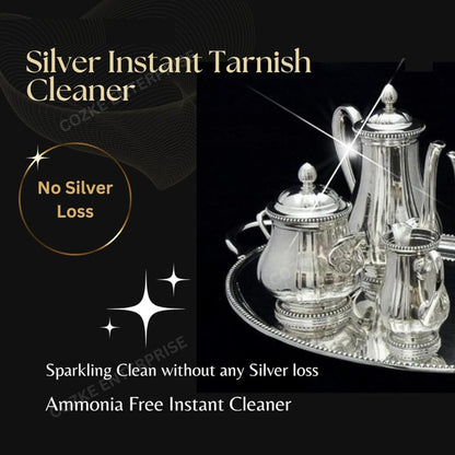 Premium Silver Deep Cleaner Liquid for Jewellery, Pooja Items, Coins & Utensils | Powerful Fast-Acting Tarnish Remover | No Scrubbing, No Scratches, No Silver Loss | Brilliant Instant Shine | (1)